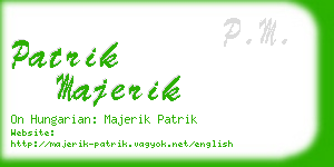 patrik majerik business card